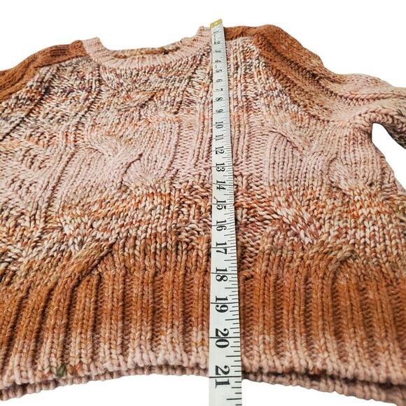 360 CASHMERE Larkyn Crew Neck Sweater Cable Knit Wool size M - Picture 11 of 13